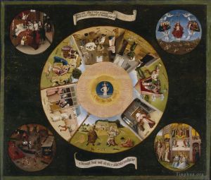 艺术家希罗宁姆斯·博希作品《七大罪与最后四件事1485》