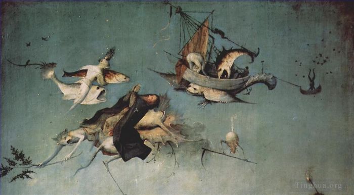 希罗宁姆斯·博希 的油画作品 -  《圣安东尼奥的诱惑,1511》