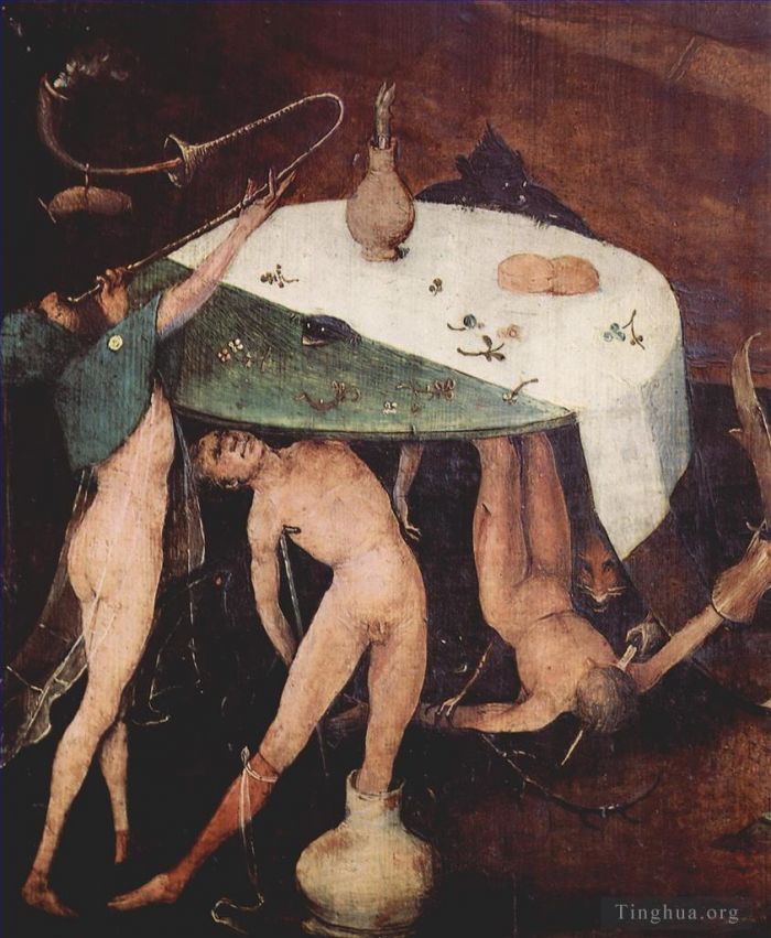 希罗宁姆斯·博希 的油画作品 -  《圣安东尼奥的诱惑,1513》