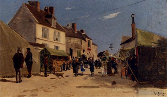 希波吕忒·卡米尔·德尔皮 的油画作品 -  《Rue,Pavoise,A,迪耶普》