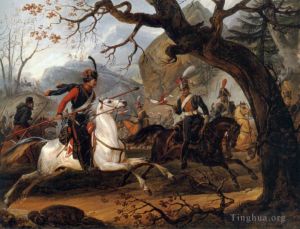 艺术家艾米丽·珍·贺拉斯·贝内特作品《拿破仑阿尔卑斯山之战》