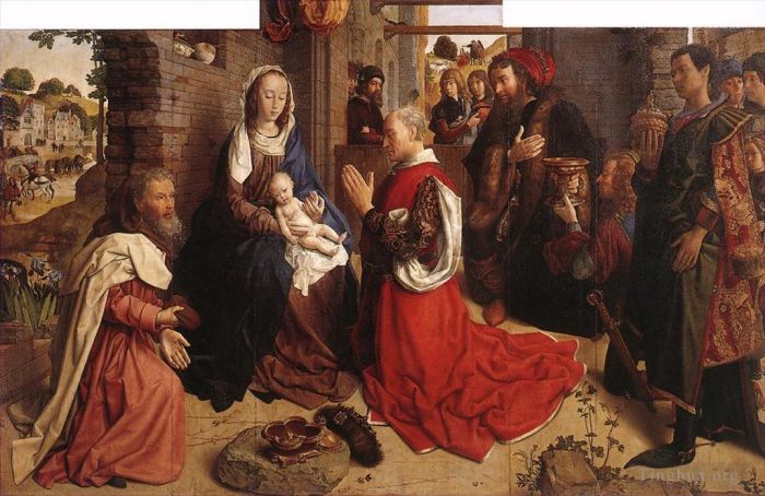 雨果·凡·德·古斯 的油画作品 -  《蒙福特祭坛画》