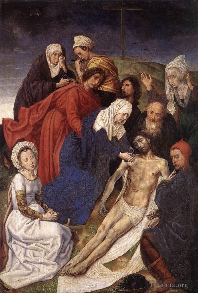 雨果·凡·德·古斯 的油画作品 -  《基督的哀歌》