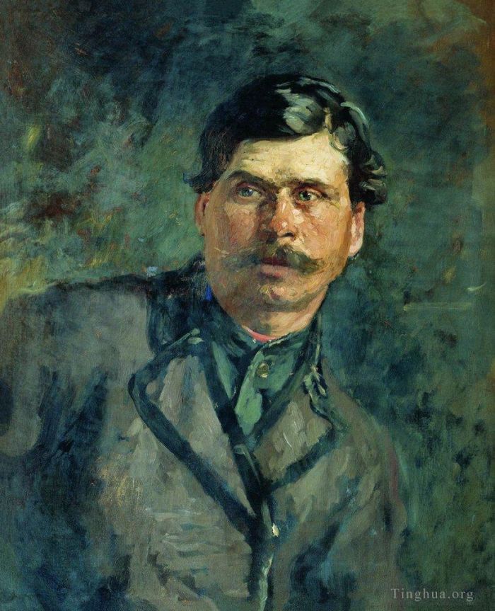 伊里亚·叶菲莫维奇·列宾 的油画作品 -  《一个士兵》
