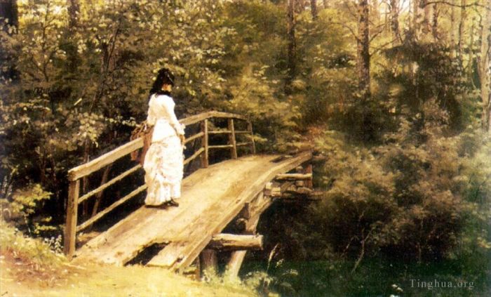 伊里亚·叶菲莫维奇·列宾 的油画作品 -  《阿布拉姆采沃桥,1879》