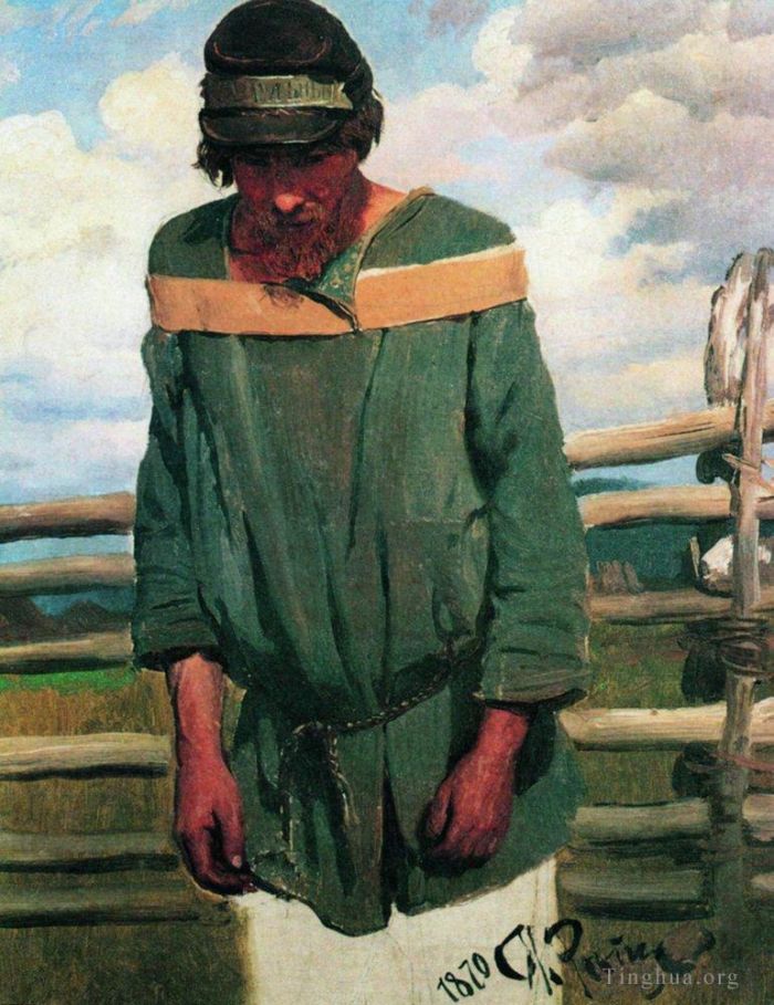伊里亚·叶菲莫维奇·列宾 的油画作品 -  《布拉克,2,1870》