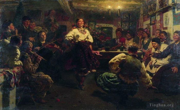 伊里亚·叶菲莫维奇·列宾 的油画作品 -  《晚会1881》