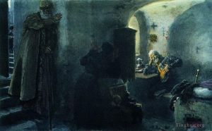 艺术家伊里亚·叶菲莫维奇·列宾作品《僧侣菲拉雷特被囚禁在安东尼沃·西斯基修道院》