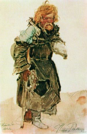 艺术家伊里亚·叶菲莫维奇·列宾作品《朝圣者1880》