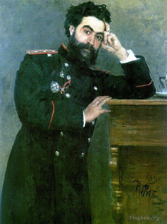 伊里亚·叶菲莫维奇·列宾 的油画作品 -  《伊尔·塔尔哈诺夫肖像,1892》