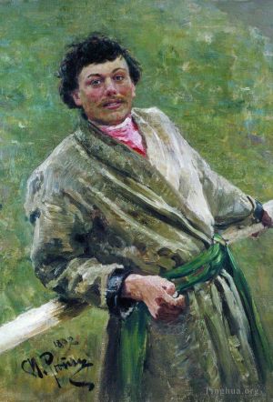 艺术家伊里亚·叶菲莫维奇·列宾作品《西多·沙夫罗夫肖像,1892》