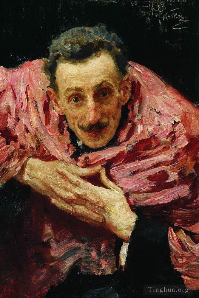 伊里亚·叶菲莫维奇·列宾 的油画作品 -  《VD,拉托夫,SM,穆拉托夫肖像,1910》