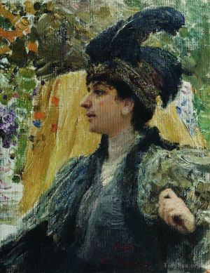 艺术家伊里亚·叶菲莫维奇·列宾作品《vv,verevkina,的肖像,1916》