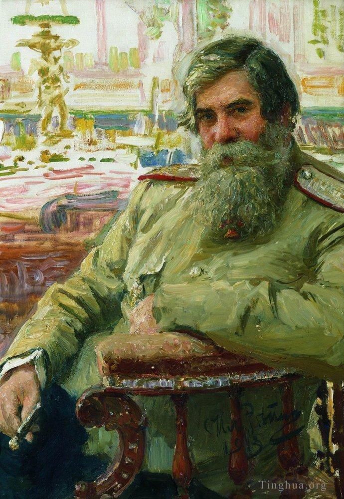 伊里亚·叶菲莫维奇·列宾 的油画作品 -  《弗拉基米尔·别赫捷列夫肖像,1913》