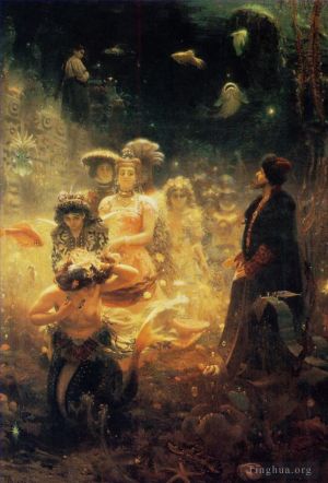 艺术家伊里亚·叶菲莫维奇·列宾作品《萨德科,1876》