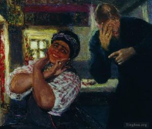 艺术家伊里亚·叶菲莫维奇·列宾作品《索洛卡与执事,1926》
