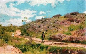 艺术家伊里亚·叶菲莫维奇·列宾作品《1915,年库尔斯克州夏季景观》