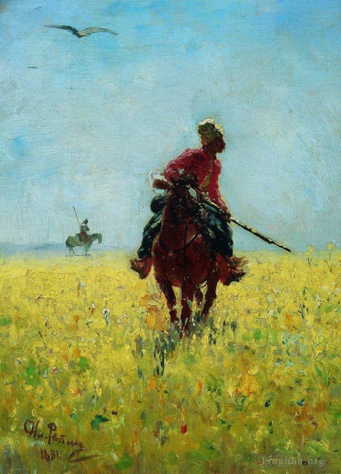 伊里亚·叶菲莫维奇·列宾 的油画作品 -  《观看1881》