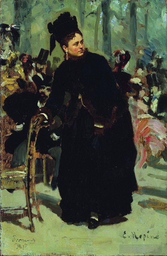 伊里亚·叶菲莫维奇·列宾 的油画作品 -  《女性研究,1875》