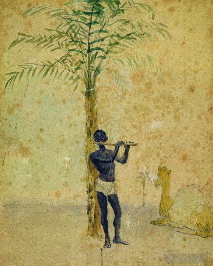 伊里亚·叶菲莫维奇·列宾 的各类绘画作品 -  《非洲图案》