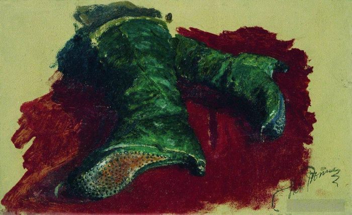伊里亚·叶菲莫维奇·列宾 的各类绘画作品 -  《王子的靴子,1883》