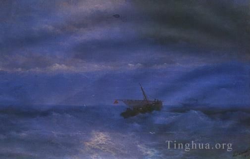伊凡·康斯坦丁诺维奇·艾瓦佐夫斯基 的油画作品 -  《海上高加索,189IBI》