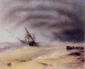 艺术家伊凡·康斯坦丁诺维奇·艾瓦佐夫斯基作品《风暴1872IBI》