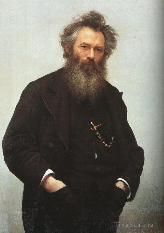 伊万·尼古拉耶维奇·克拉姆斯柯依 的油画作品 -  《伊凡一世·希什金的肖像》