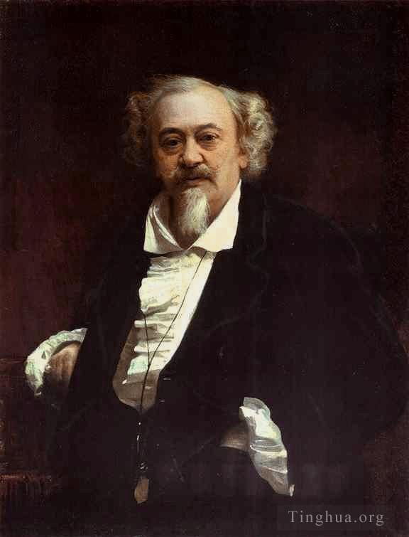 伊万·尼古拉耶维奇·克拉姆斯柯依 的油画作品 -  《演员瓦西里·萨莫伊洛夫的肖像》