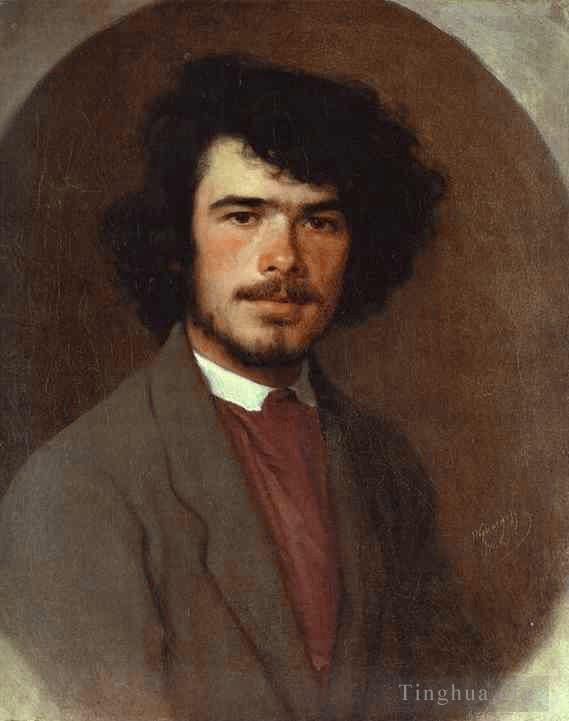 伊万·尼古拉耶维奇·克拉姆斯柯依 的油画作品 -  《农学家维尤尼科夫的肖像》