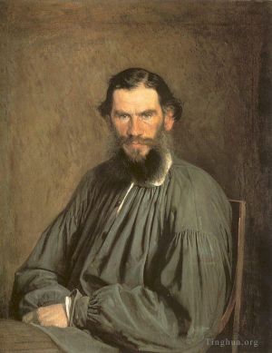 艺术家伊万·尼古拉耶维奇·克拉姆斯柯依作品《作家列夫·托尔斯泰的肖像》