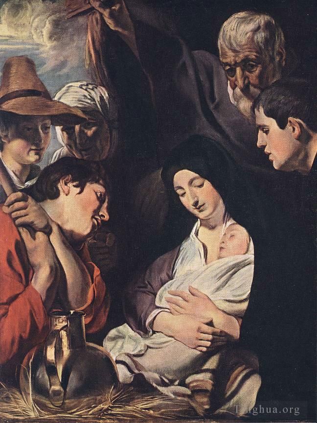 雅各布·乔登斯 的油画作品 -  《牧羊人的崇拜》