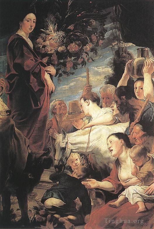 雅各布·乔登斯 的油画作品 -  《向丰收女神谷神星献祭》