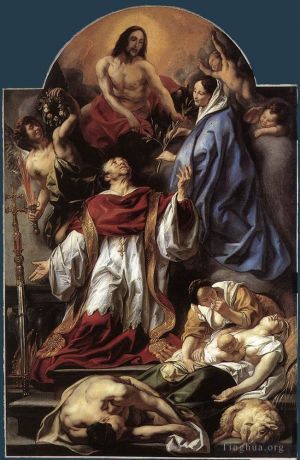 古董油画《St Charles Cares for the Plague Victims of Milan》