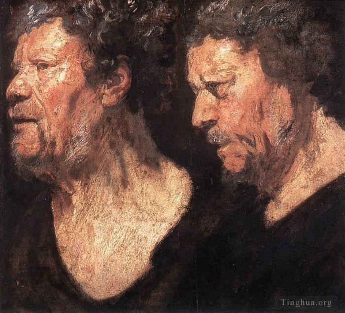 雅各布·乔登斯 的油画作品 -  《亚伯拉罕·格拉菲乌斯头像研究》