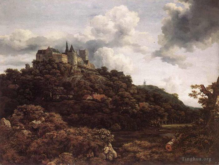 雅各布·凡·罗伊斯达尔 的油画作品 -  《本特海姆城堡》