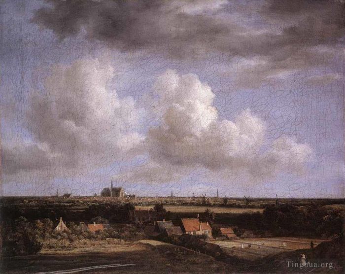 雅各布·凡·罗伊斯达尔 的油画作品 -  《哈勒姆景观》