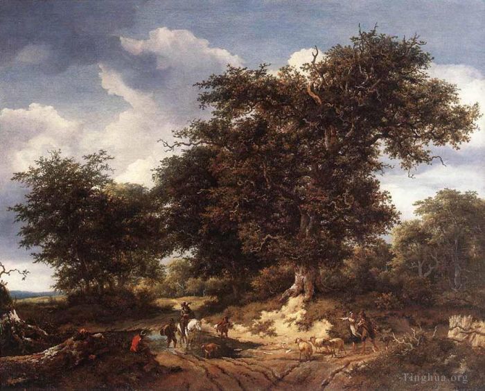 雅各布·凡·罗伊斯达尔 的油画作品 -  《大橡树》