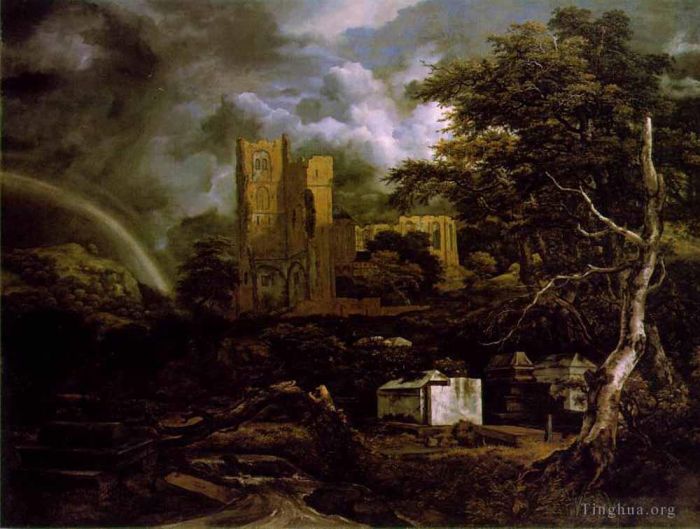 雅各布·凡·罗伊斯达尔 的油画作品 -  《犹太公墓,2》