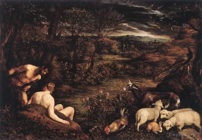 雅各布·巴萨诺 的油画作品 -  《伊甸园》