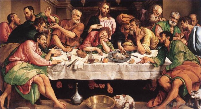 雅各布·巴萨诺 的油画作品 -  《最后的晚餐》
