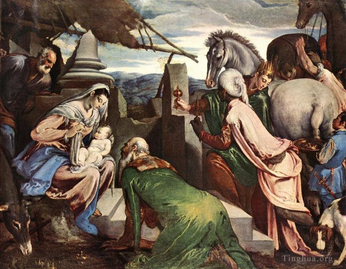 雅各布·巴萨诺 的油画作品 -  《三魔法师》