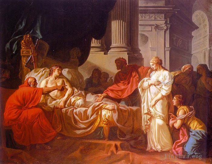 雅克·路易·大卫 的油画作品 -  《安条克和斯特拉托尼斯》