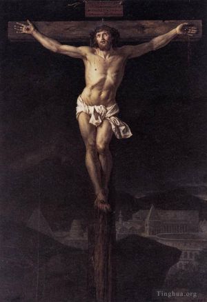 艺术家雅克·路易·大卫作品《基督在十字架上》