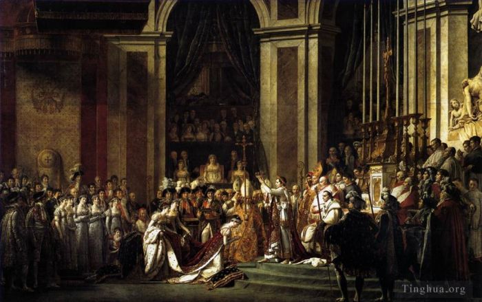 雅克·路易·大卫 的油画作品 -  《拿破仑一世皇帝的祝圣和约瑟芬皇后的加冕典礼》