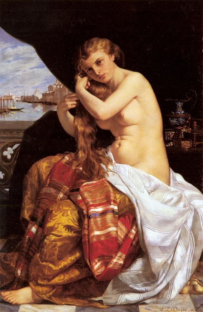 雅克·路易·大卫 的油画作品 -  《Jules,Venitienne,A,Sa,香水》