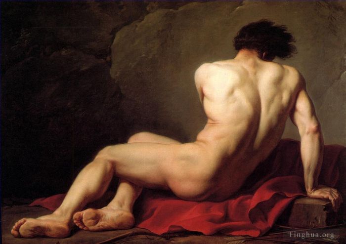 雅克·路易·大卫 的油画作品 -  《男性裸体被称为帕特罗克洛斯》
