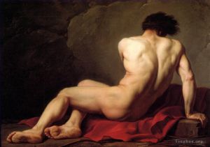 艺术家雅克·路易·大卫作品《男性裸体被称为帕特罗克洛斯》