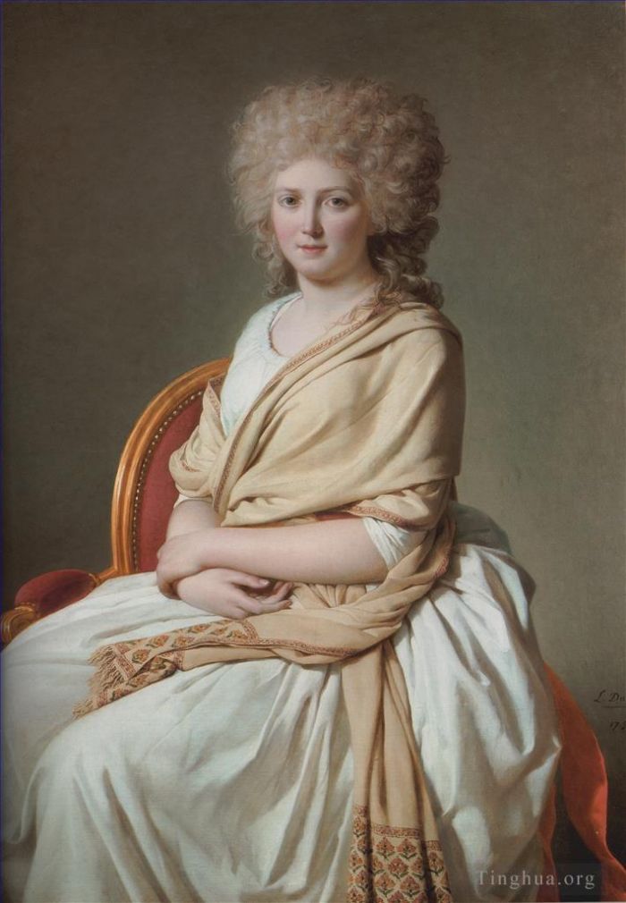 雅克·路易·大卫 的油画作品 -  《安妮·玛丽·路易丝·瑟鲁森的肖像》