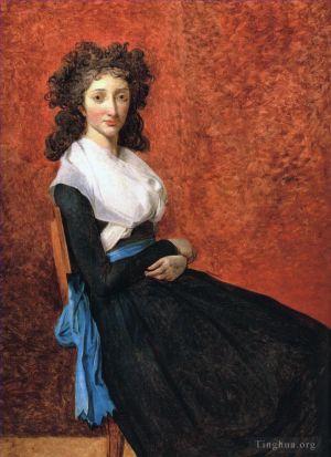 艺术家雅克·路易·大卫作品《路易丝·特鲁丹的肖像》